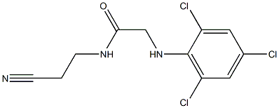 N-(2-cyanoethyl)-2-[(2,4,6-trichlorophenyl)amino]acetamide Struktur