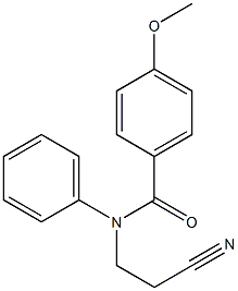 N-(2-cyanoethyl)-4-methoxy-N-phenylbenzamide Struktur