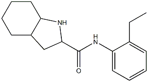 N-(2-ethylphenyl)octahydro-1H-indole-2-carboxamide Struktur