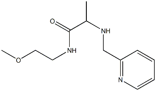 N-(2-methoxyethyl)-2-[(pyridin-2-ylmethyl)amino]propanamide Struktur