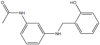 N-(3-{[(2-hydroxyphenyl)methyl]amino}phenyl)acetamide Struktur