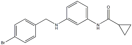 N-(3-{[(4-bromophenyl)methyl]amino}phenyl)cyclopropanecarboxamide Struktur