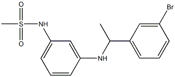 N-(3-{[1-(3-bromophenyl)ethyl]amino}phenyl)methanesulfonamide Struktur