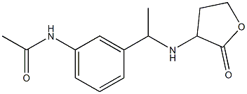 N-(3-{1-[(2-oxooxolan-3-yl)amino]ethyl}phenyl)acetamide Struktur