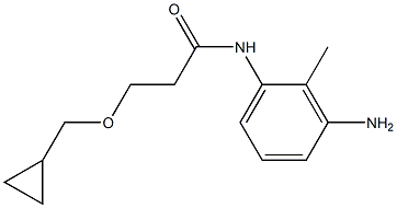 N-(3-amino-2-methylphenyl)-3-(cyclopropylmethoxy)propanamide Struktur