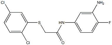 N-(3-amino-4-fluorophenyl)-2-[(2,5-dichlorophenyl)sulfanyl]acetamide Struktur