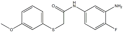 N-(3-amino-4-fluorophenyl)-2-[(3-methoxyphenyl)sulfanyl]acetamide Struktur