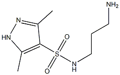 N-(3-aminopropyl)-3,5-dimethyl-1H-pyrazole-4-sulfonamide Struktur