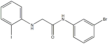 N-(3-bromophenyl)-2-[(2-iodophenyl)amino]acetamide Struktur