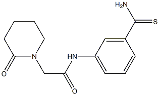 N-(3-carbamothioylphenyl)-2-(2-oxopiperidin-1-yl)acetamide Struktur