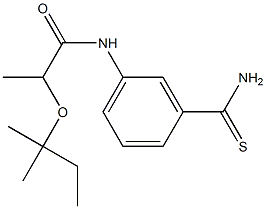 N-(3-carbamothioylphenyl)-2-[(2-methylbutan-2-yl)oxy]propanamide Struktur