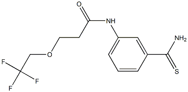 N-(3-carbamothioylphenyl)-3-(2,2,2-trifluoroethoxy)propanamide Struktur