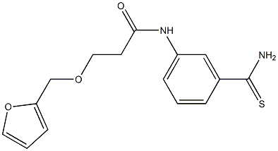 N-(3-carbamothioylphenyl)-3-(furan-2-ylmethoxy)propanamide Struktur