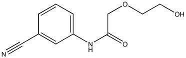 N-(3-cyanophenyl)-2-(2-hydroxyethoxy)acetamide Struktur