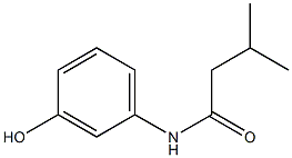 N-(3-hydroxyphenyl)-3-methylbutanamide Struktur