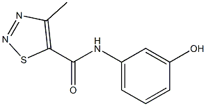 N-(3-hydroxyphenyl)-4-methyl-1,2,3-thiadiazole-5-carboxamide Struktur