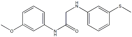 N-(3-methoxyphenyl)-2-{[3-(methylsulfanyl)phenyl]amino}acetamide Struktur