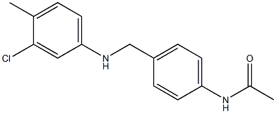 N-(4-{[(3-chloro-4-methylphenyl)amino]methyl}phenyl)acetamide Struktur