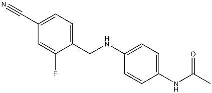 N-(4-{[(4-cyano-2-fluorophenyl)methyl]amino}phenyl)acetamide Struktur