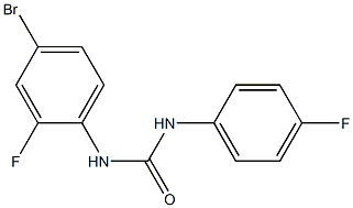 N-(4-bromo-2-fluorophenyl)-N'-(4-fluorophenyl)urea Struktur