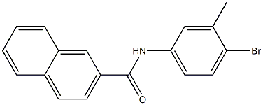 N-(4-bromo-3-methylphenyl)naphthalene-2-carboxamide Struktur