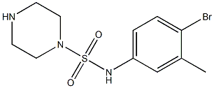 N-(4-bromo-3-methylphenyl)piperazine-1-sulfonamide Struktur