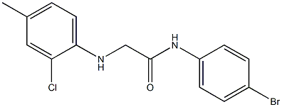 N-(4-bromophenyl)-2-[(2-chloro-4-methylphenyl)amino]acetamide Struktur