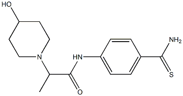 N-(4-carbamothioylphenyl)-2-(4-hydroxypiperidin-1-yl)propanamide Struktur