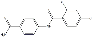 N-(4-carbamothioylphenyl)-2,4-dichlorobenzamide Struktur