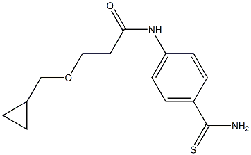 N-(4-carbamothioylphenyl)-3-(cyclopropylmethoxy)propanamide Struktur