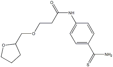 N-(4-carbamothioylphenyl)-3-(oxolan-2-ylmethoxy)propanamide Struktur