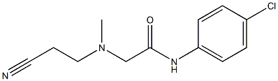 N-(4-chlorophenyl)-2-[(2-cyanoethyl)(methyl)amino]acetamide Struktur