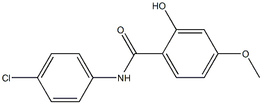 N-(4-chlorophenyl)-2-hydroxy-4-methoxybenzamide Struktur