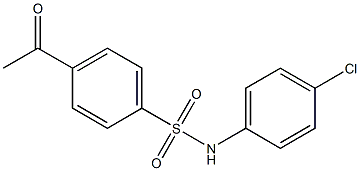 N-(4-chlorophenyl)-4-acetylbenzene-1-sulfonamide Struktur