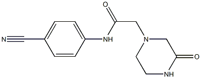 N-(4-cyanophenyl)-2-(3-oxopiperazin-1-yl)acetamide Struktur