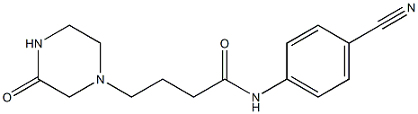 N-(4-cyanophenyl)-4-(3-oxopiperazin-1-yl)butanamide Struktur