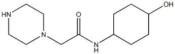 N-(4-hydroxycyclohexyl)-2-(piperazin-1-yl)acetamide Struktur