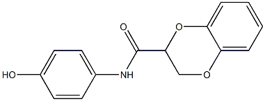 N-(4-hydroxyphenyl)-2,3-dihydro-1,4-benzodioxine-2-carboxamide Struktur