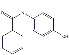 N-(4-hydroxyphenyl)-N-methylcyclohex-3-ene-1-carboxamide Struktur