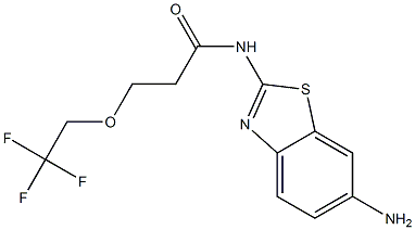 N-(6-amino-1,3-benzothiazol-2-yl)-3-(2,2,2-trifluoroethoxy)propanamide Struktur