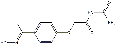 N-(aminocarbonyl)-2-{4-[(1E)-N-hydroxyethanimidoyl]phenoxy}acetamide Struktur