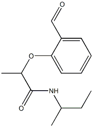 N-(butan-2-yl)-2-(2-formylphenoxy)propanamide Struktur