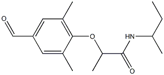 N-(butan-2-yl)-2-(4-formyl-2,6-dimethylphenoxy)propanamide Struktur