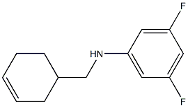 N-(cyclohex-3-en-1-ylmethyl)-3,5-difluoroaniline Struktur