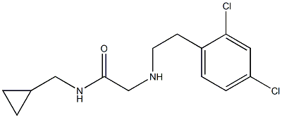 N-(cyclopropylmethyl)-2-{[2-(2,4-dichlorophenyl)ethyl]amino}acetamide Struktur