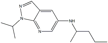 N-(pentan-2-yl)-1-(propan-2-yl)-1H-pyrazolo[3,4-b]pyridin-5-amine Struktur