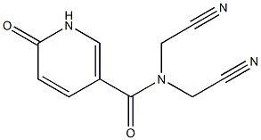 N,N-bis(cyanomethyl)-6-oxo-1,6-dihydropyridine-3-carboxamide Struktur