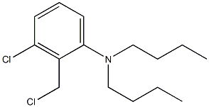 N,N-dibutyl-3-chloro-2-(chloromethyl)aniline Struktur