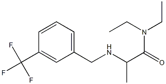 N,N-diethyl-2-({[3-(trifluoromethyl)phenyl]methyl}amino)propanamide Struktur