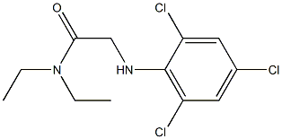 N,N-diethyl-2-[(2,4,6-trichlorophenyl)amino]acetamide Struktur